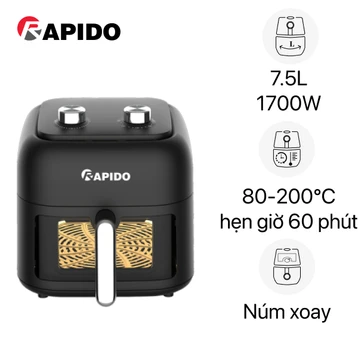 Nồi chiên không dầu Rapido RAF-7.5M3 7.5 lít