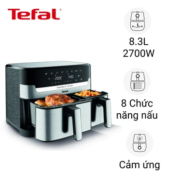 Nồi chiên không dầu Tefal Dual Easy Fry & Grill EY905D10 