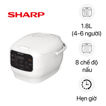 Nồi cơm điện SHARP KS-COM183MV-WH 1.8L Nồi cơm điện SHARP KS-COM183MV-WH 1.8L