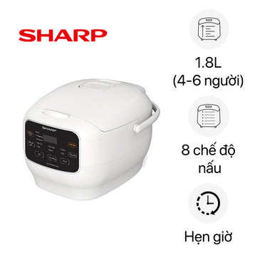 Nồi cơm điện SHARP KS-COM183MV-WH 1.8L