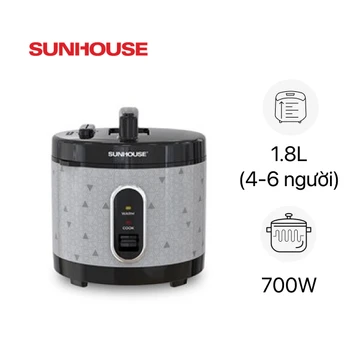Nồi cơm nắp gài Sunhouse 1.8 lít SHD8630