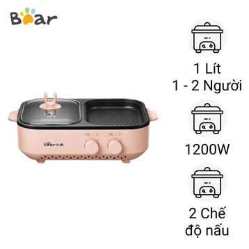 Chảo điện nướng và lẩu mini đa năng Bear DKL-C12D1
