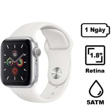 Apple Watch Series 5 44mm (GPS) Viền Nhôm Dây Cao Su - Cũ Xước Cấn