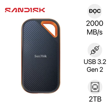 Ổ cứng di động Sandisk E81 Extreme Pro V2 SSD 2TB USB 3.2