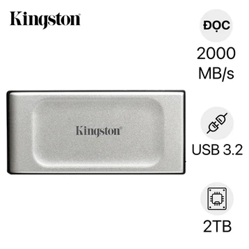 Ổ cứng di động SSD Kingston XS2000 USB 3.2 Gen 2x2 chống nước IP55 2TB
