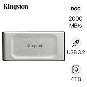 Ổ cứng di động SSD Kingston XS2000 USB 3.2 Gen 2x2 chống nước IP55 4TB