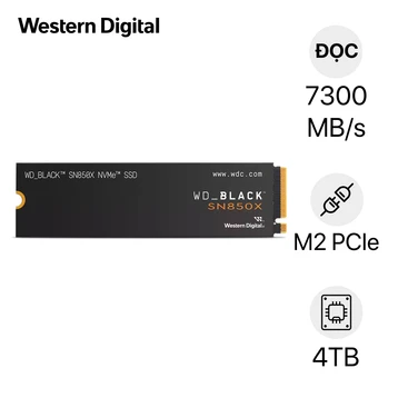Ổ cứng SSD WD Black SN850X NVME PCIe Gen4 x4 M.2 2280 4TB