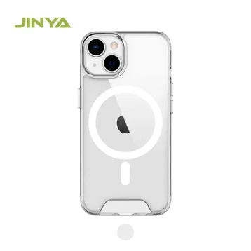 Ốp lưng iPhone 14 Plus | 15 Plus trong suốt Jinya hỗ trợ sạc MagSafe