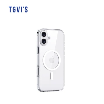 Ốp lưng iPhone 16 Plus TGVIS Len Magsafe Clear