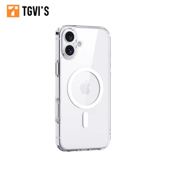 Ốp lưng iPhone 16 TGVIS Len Magsafe Clear