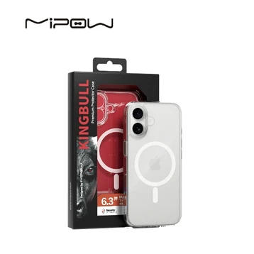 Ốp lưng iPhone 17 Mipow Tempered Glass With Magsafe Transparent