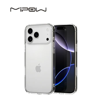 Ốp lưng iPhone 17 Pro Mipow Soft Transparent