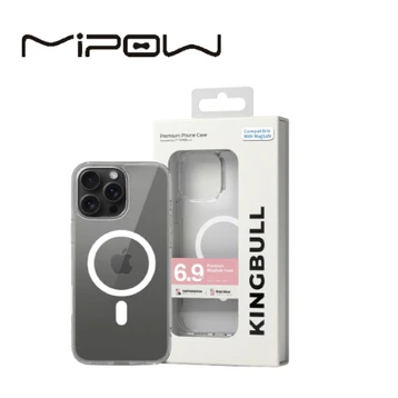 Ốp lưng iPhone 16 Pro Max Mipow Touch Button With Magsafe Crystal Clear