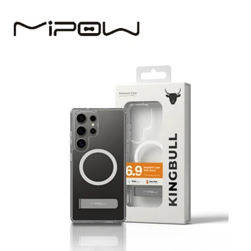 Ốp lưng Samsung Galaxy S25 Ultra Mipow Tempered Stand Transparent With Magsafe