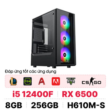PC CPS Đồ Hoạ D01 i5 12400F / 8GB - 256GB / RX 6500