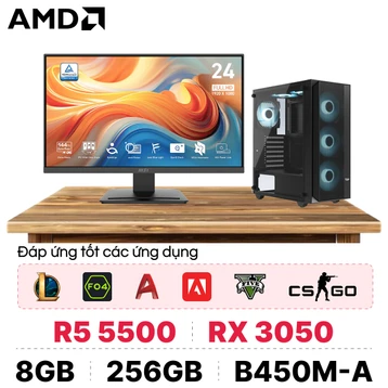 PC CPS Gaming AMD R566 kèm màn hình