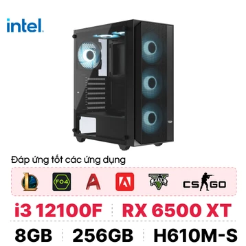 PC CPS Gaming G01 i3 12100F / 8GB - 256GB / RX 6500 XT