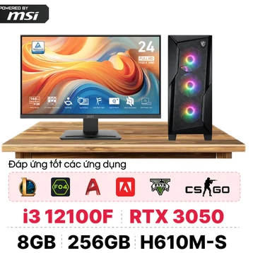 PC CPS X MSI Gaming Intel i3 Gen 12 Kèm màn hình