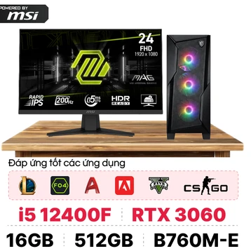 PC CPS X MSI Gaming Intel i5 Gen 12 Kèm màn hình