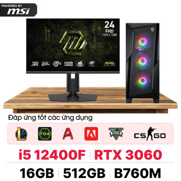 PC CPS X MSI Gaming Intel i5 Gen 12 Kèm màn hình
