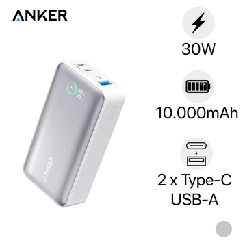 Pin dự phòng Anker 533 2C1A 30W 10000mAh A1256 - Cũ