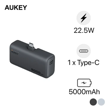 Pin dự phòng Aukey Spark Mini 5000mAh 22.5W kèm đầu nối USB-C PB-Y59