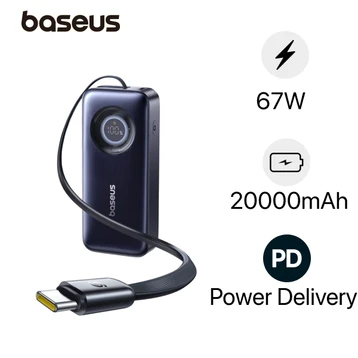 Pin sạc dự phòng Baseus Enercore CR11 kèm cáp rút gọn 20000mAh 67W