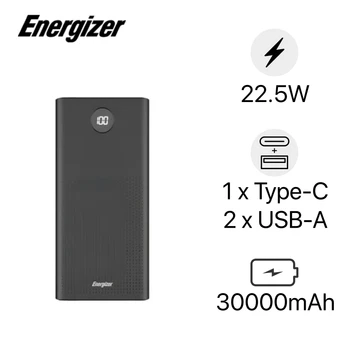 Pin sạc dự phòng Energizer 30000 mAh / 3.7V Li-Polymer UE30016PQBK