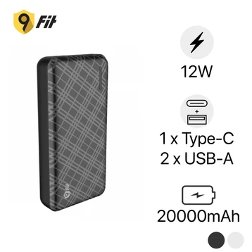 Pin dự phòng 9Fit Lite Series 20.000mAh 12W - 9PL20K03