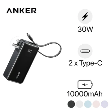 Pin sạc dự phòng Anker A1637 10000mAh 30W tích hợp cáp USB-C có chân cắm