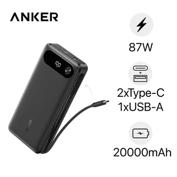 Pin sạc dự phòng Anker A1383 20.000mAh 87W tích hợp cáp Type-C 