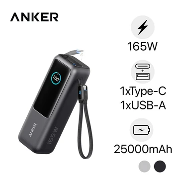 Pin sạc dự phòng Anker A1695 25.000mAh 165W tích hợp cáp rút gọn