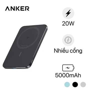 Pin sạc dự phòng Anker Nano Maggo Ultra Slim A1665 Qi2 5000mAh