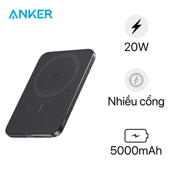 Pin dự phòng Anker Nano Maggo Ultra Slim Qi2 5000mAh A1665