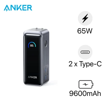 Pin dự phòng Anker Prime 9.600mAh 65W LCD kết hợp chân sạc kèm cáp type-C 100W 1m A1339