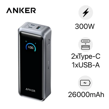 Pin sạc dự phòng Anker Prime A110A 26000mAh 300W có màn hình LED