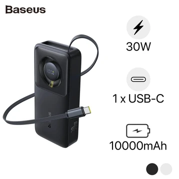 Pin dự phòng Baseus Free2Pull kèm cáp thu gọn 10000mAh 30W