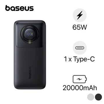 Pin sạc dự phòng Baseus Free2pull kèm cáp thu gọn 20000mAh 65W