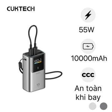 Pin sạc dự phòng Cuktech 10 Mini PB1055 10000mAh 55W