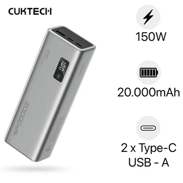 Pin dự phòng Cuktech P+Series 2C1A 20000MAH 150W có màn hình No.15 PB200P