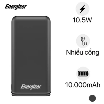 Pin sạc dự phòng Energizer 10000mAh /3.7V Li-Polymer UE10026BK