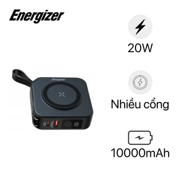 Pin sạc dự phòng Energizer 10000mAh /3.7V Li-Polymer - QM10001AC