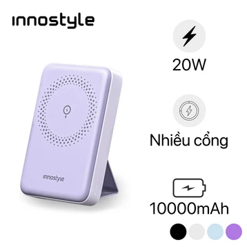 Pin sạc dự phòng Innostyle PowerMag 2in1 10.000mAh PD 20W có chân đứng
