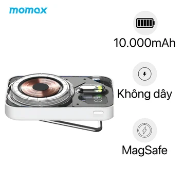 Pin dự phòng không dây Momax 1-Power Flow+ 10000mAh IP128 - Cũ