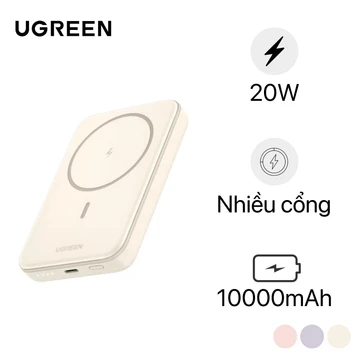 Pin dự phòng Ugreen không dây Magnetic PB561 10000mAh 20W