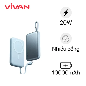 Pin sạc dự phòng Không dây Vivan 10.000mAh 20W VBP-W13 