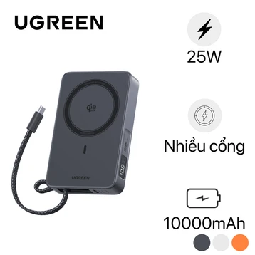 Pin sạc dự phòng Magsafe Ugreen Magflow 10000mAh 25W PB773 95083