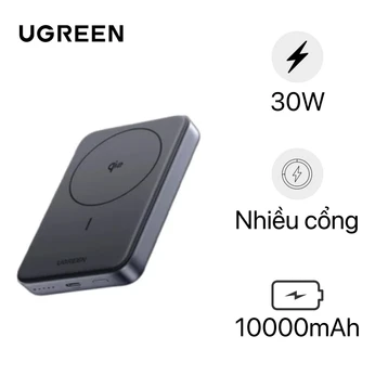 Pin dự phòng Ugreen không dây Ugreen Qi2 10000mAh 30W PB761 - Cũ