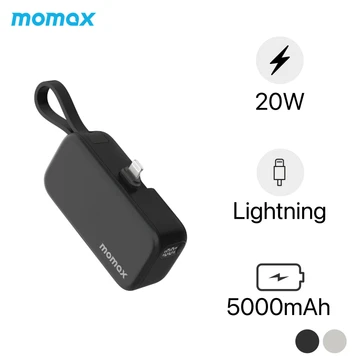 Pin dự phòng mini Momax 1-Power 5000mAh kèm đầu nối Lightning IP130M