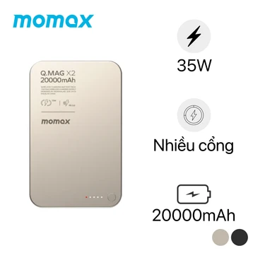 Pin dự phòng Momax MagSafe Q.MAG X2 Gen 2 20.000mAh 35W